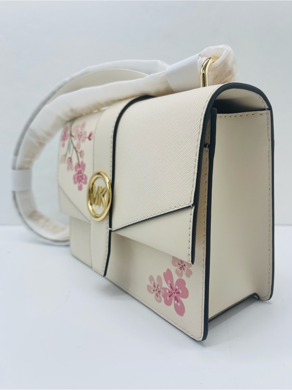 MICHAEL KORS Greenwich Small Embellished Crossbody Bag
Light Cream Multi 
NWT - Picture 11 of 16